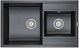 Кухонная мойка Paulmark TANDEM PM238250-BLM черный-металлик 820х500 мм Кухонная мойка Paulmark TANDEM PM238250-BLM черный-металлик 820х500 мм