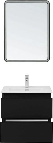 Тумба под раковину Aquanet Вега 2.0 60 черный 00337953 подвесная Тумба под раковину Aquanet Вега 2.0 60 черный 00337953 подвесная