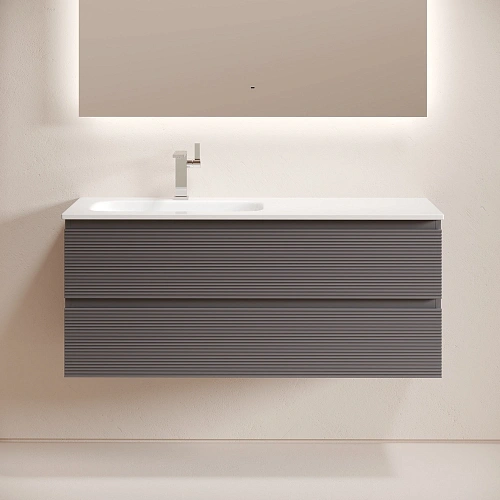 Тумба под раковину SANCOS Folk FL120LGS левая 1195х445х500 Grey soft подвесная Тумба под раковину SANCOS Folk FL120LGS левая 1195х445х500 Grey soft подвесная