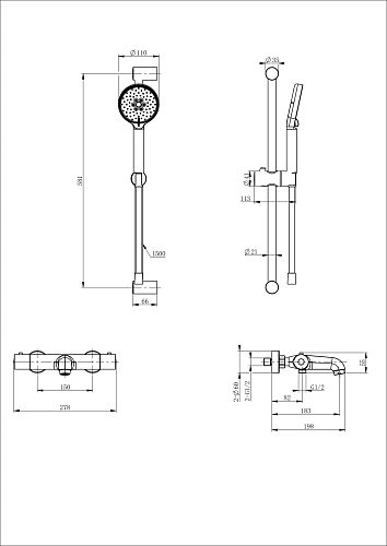 Смеситель для ванны Wonzon & Woghand с термостатом, белый матовый (WW-C2006-A-MW) Смеситель для ванны Wonzon & Woghand с термостатом, белый матовый (WW-C2006-A-MW)
