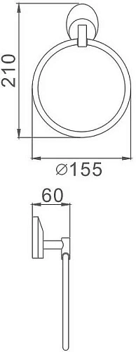 Полотенцедержатель Haiba HB1604 Полотенцедержатель Haiba HB1604
