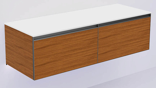 Тумба под раковину Armadi Art QUATRO 790-M2-140(70+70)-W-A+L 140 см (70+70) WILLOW профиль ANTHRACITE Тумба под раковину Armadi Art QUATRO 790-M2-140(70+70)-W-A+L 140 см (70+70) WILLOW профиль ANTHRACITE
