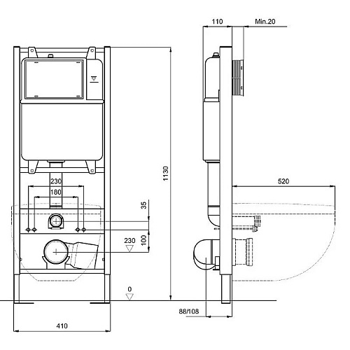 Инсталляция для унитаза Aquatek Standart 41 INS-0000011 Инсталляция для унитаза Aquatek Standart 41 INS-0000011