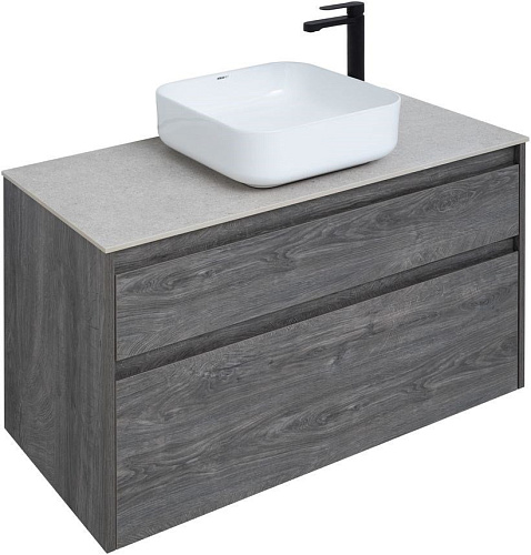 Тумба под раковину Aquanet Nova Lite 100 дуб рошелье (2 ящика) 00242582 Тумба под раковину Aquanet Nova Lite 100 дуб рошелье (2 ящика) 00242582