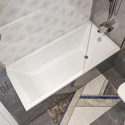 Акриловая ванна STWORKI Карлстад 180x80, с каркасом и сливом-переливом 562349 Акриловая ванна STWORKI Карлстад 180x80, с каркасом и сливом-переливом 562349