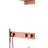 Душевая система Boheme ZODIAC 133-2-CB встраиваемая с изливом с термостатом, Copper Brushed Душевая система Boheme ZODIAC 133-2-CB встраиваемая с изливом с термостатом, Copper Brushed
