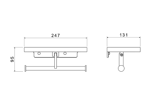 Держатель туалетной бумаги Aquatek ЕВРОПА AQ4919MB черный матовый Держатель туалетной бумаги Aquatek ЕВРОПА AQ4919MB черный матовый