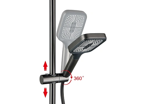 Душевая система Aquatek ПОЛАРИС AQ3040BGM оружейная сталь Душевая система Aquatek ПОЛАРИС AQ3040BGM оружейная сталь