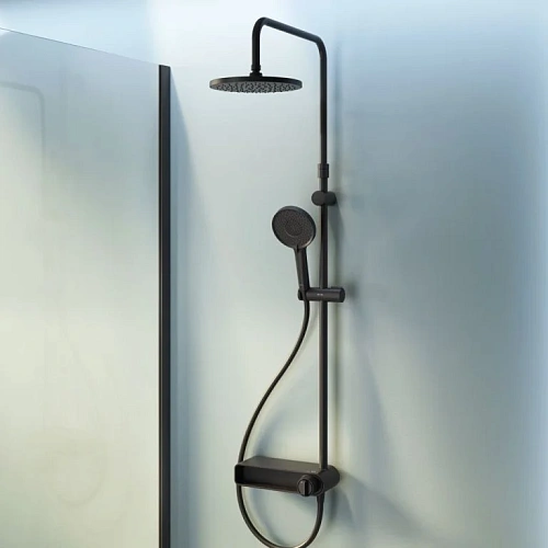 Душевая система AM.PM X-Joy F0785A622 верхний душ 220мм, черный Душевая система AM.PM X-Joy F0785A622 верхний душ 220мм, черный