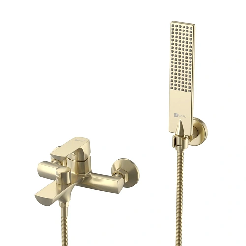 Смеситель для ванны Lemark Ursus LM7214BG с монолитным изливом, брашированное золото Смеситель для ванны Lemark Ursus LM7214BG с монолитным изливом, брашированное золото