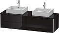Тумба под раковину Duravit XSquare XS4917B4040 160 см черный глянцевый Тумба под раковину Duravit XSquare XS4917B4040 160 см черный глянцевый