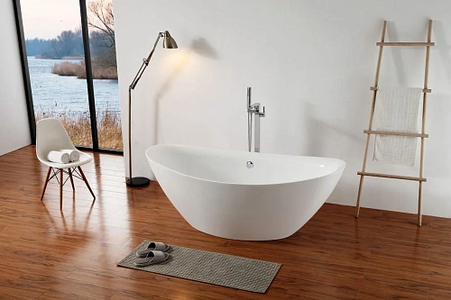 Ванна отдельностоящая ABBER AB9248 180x87 универсальная, белая акриловая Ванна отдельностоящая ABBER AB9248 180x87 универсальная, белая акриловая