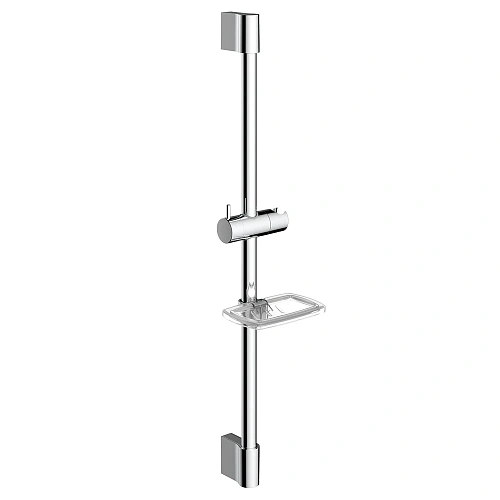 Душевая штанга AQUAme AQM8203CR 640мм с мыльницей, Хром Душевая штанга AQUAme AQM8203CR 640мм с мыльницей, Хром