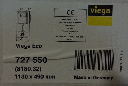 Инсталляция для унитаза Viega ECO 727550 3 в 1 Инсталляция для унитаза Viega ECO 727550 3 в 1