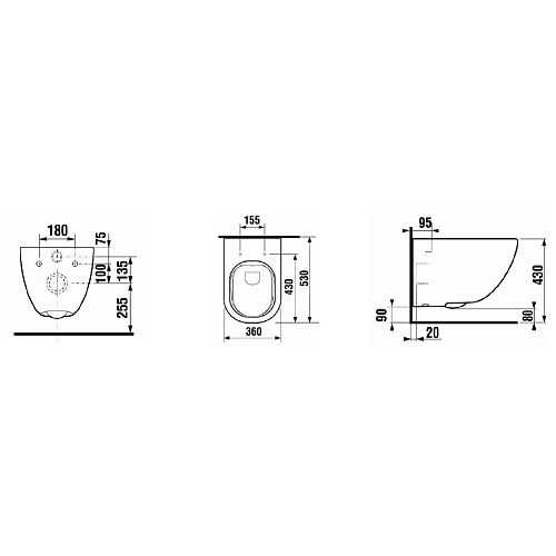 Унитаз подвесной Laufen Basal Combipack безободковый, крышка микролифт, крепление Easyfit, белый, 8. 8.66E1.0.000.000.1 Унитаз подвесной Laufen Basal Combipack безободковый, крышка микролифт, крепление Easyfit, белый, 8. 8.66E1.0.000.000.1
