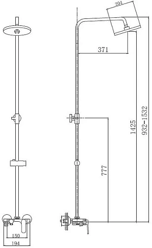 Душевая система Haiba HB24804 Душевая система Haiba HB24804