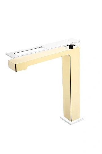 Смеситель для раковины Boheme GoldChrome 142-GCR Смеситель для раковины Boheme GoldChrome 142-GCR