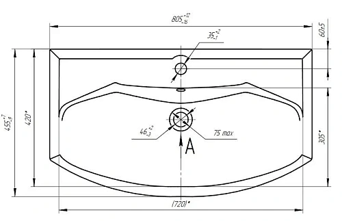 Раковина Aquaton Смайл 80 1WH207783 Раковина Aquaton Смайл 80 1WH207783