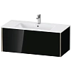 Тумба под раковину Duravit XVIU XV40270B140 подвесная 101 см черный глянцевый Тумба под раковину Duravit XVIU XV40270B140 подвесная 101 см черный глянцевый