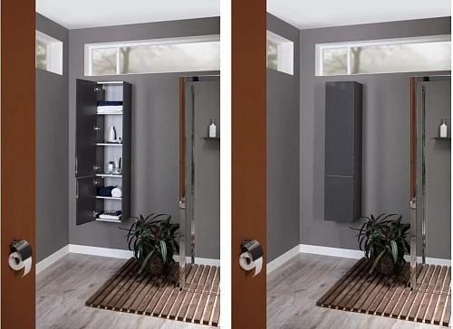 Шкаф-пенал Aquanet Алвита 35 L серый антрацит 00249618 Шкаф-пенал Aquanet Алвита 35 L серый антрацит 00249618