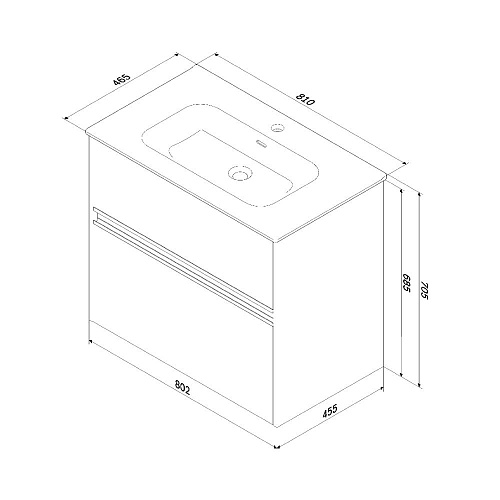 Тумба под раковину AM.PM Sense M7BFUX0802OF универсальная, 80 см, светлое дерево Тумба под раковину AM.PM Sense M7BFUX0802OF универсальная, 80 см, светлое дерево