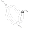 Душевой шланг AM.PM F0415B00 монолитный 1500мм, хром Душевой шланг AM.PM F0415B00 монолитный 1500мм, хром