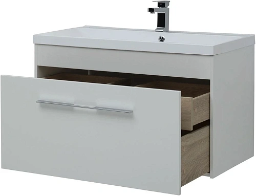 Тумба под раковину Aquanet Августа 100 белый глянец 00274142 Тумба под раковину Aquanet Августа 100 белый глянец 00274142