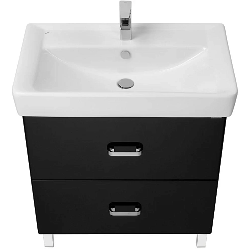Тумба с раковиной Aquaton Америна 80 Н 1A1694K1AM950 черная Тумба с раковиной Aquaton Америна 80 Н 1A1694K1AM950 черная