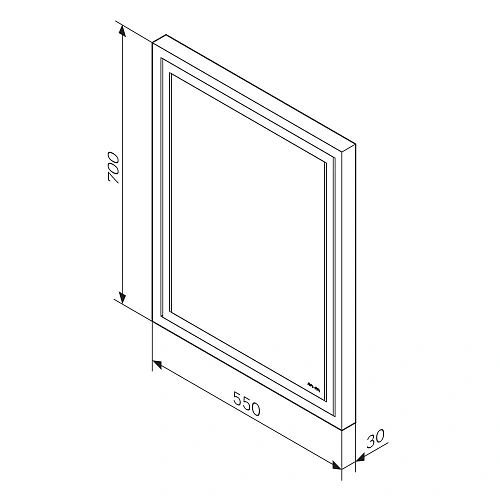 Зеркало AM.PM Gem M91AMOX0551WG с LED-подсветкой, 55 см Зеркало AM.PM Gem M91AMOX0551WG с LED-подсветкой, 55 см