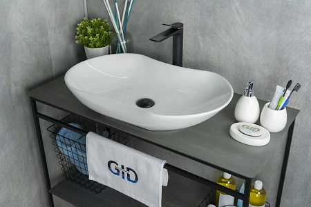 Раковина Gid N9175 51128 накладная белая 66.5x41x12