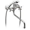 Смеситель для ванны Vidima Retro BA129AA с душевым гарнитуром, поворотный излив, хром Смеситель для ванны Vidima Retro BA129AA с душевым гарнитуром, поворотный излив, хром