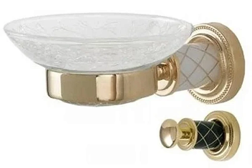 Мыльница Boheme MURANO 10903-B-G GOLD (черное) Мыльница Boheme MURANO 10903-B-G GOLD (черное)