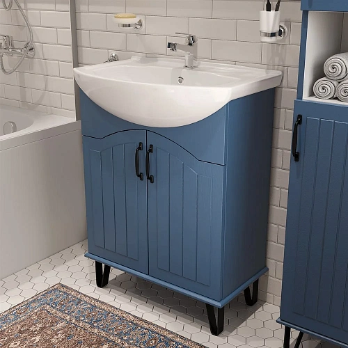Тумба с раковиной DIWO Сочи 65 синяя 564061 Тумба с раковиной DIWO Сочи 65 синяя 564061