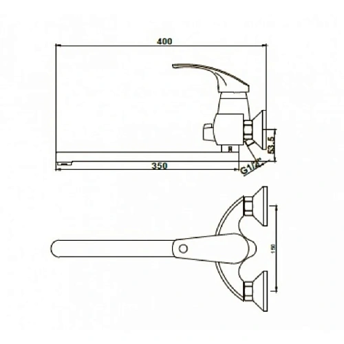 Смеситель для ванны Kaiser Classic 16055B Смеситель для ванны Kaiser Classic 16055B