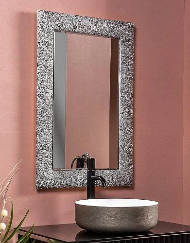 Зеркало Boheme AURA 60x90 серебро, с подсветкой 538 Зеркало Boheme AURA 60x90 серебро, с подсветкой 538