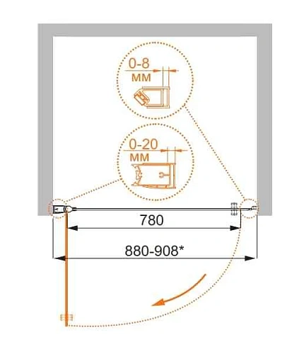 Душевая дверь CEZARES ELENA-W-B-1-90-P-Cr-L 90см стекло рифленое, профиль хром Душевая дверь CEZARES ELENA-W-B-1-90-P-Cr-L 90см стекло рифленое, профиль хром