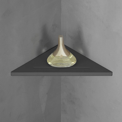 Полка ABBER Stein AS1652MB угловая черная матовая Полка ABBER Stein AS1652MB угловая черная матовая