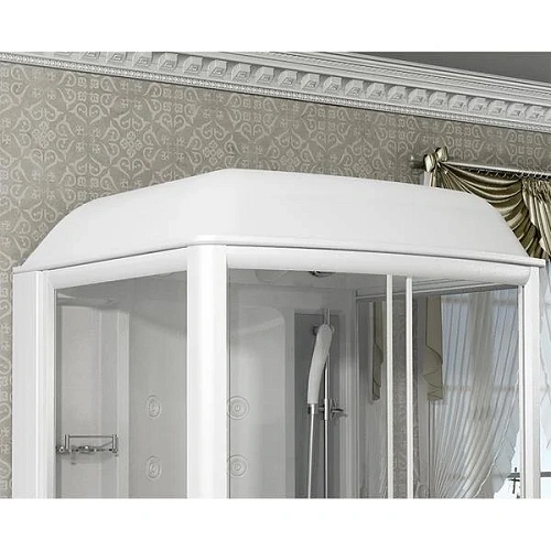 Душевая кабина Radomir Диана 108х118 1-05-1-0-0-0640 поддон с каркасом и сифоном, стекло прозрачное, функция Пар, FM-приемник, освещение, вентиляция, профиль белый Душевая кабина Radomir Диана 108х118 1-05-1-0-0-0640 поддон с каркасом и сифоном, стекло прозрачное, функция Пар, FM-приемник, освещение, вентиляция, профиль белый