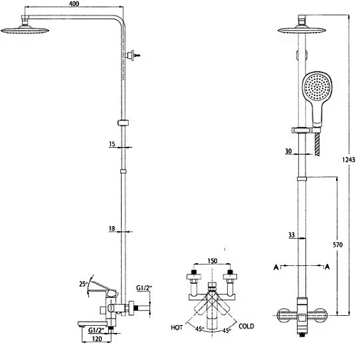 Душевая система Kaiser 37182 Душевая система Kaiser 37182