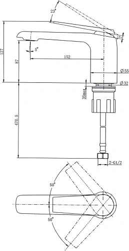 Смеситель для раковины STWORKI HDA3291M 586163 Смеситель для раковины STWORKI HDA3291M 586163