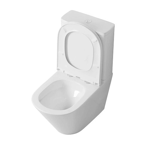 Унитаз напольный GROSSMAN GR-4450MSQ 60,5x38x82,5 белый матовый, безободковый, торнадо с тонкой крышкой Унитаз напольный GROSSMAN GR-4450MSQ 60,5x38x82,5 белый матовый, безободковый, торнадо с тонкой крышкой