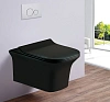 Унитаз подвесной Esbano AZUL (ESUPAZULBM) Matt Black 520x360x285 с крышкой микролифт