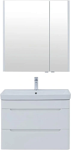 Комплект мебели Aquanet София 80 белый глянец (2 ящика) 00274199 Комплект мебели Aquanet София 80 белый глянец (2 ящика) 00274199