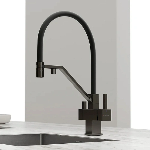 Смеситель для кухни Sancos Loro SC4007GG под фильтр, вороненая сталь Смеситель для кухни Sancos Loro SC4007GG под фильтр, вороненая сталь