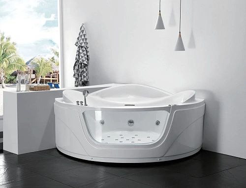 Акриловая ванна Gemy G9247 K 165x165 угловая, универсальная, гидромассажная Акриловая ванна Gemy G9247 K 165x165 угловая, универсальная, гидромассажная