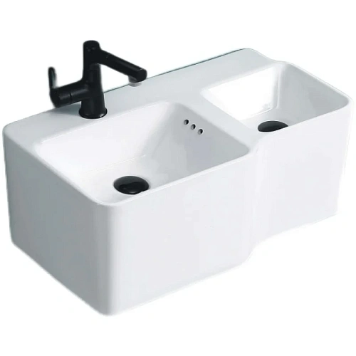 Раковина Ceruttispa Double BELLA СТ9703 645х365х300 двойная подвесная Раковина Ceruttispa Double BELLA СТ9703 645х365х300 двойная подвесная