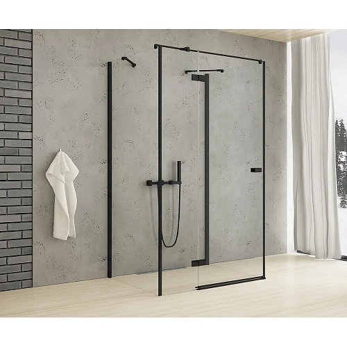 Душевой уголок NEW TRENDY REFLEXA BLACK R 110x80x200 EXK-1382 (черный) Душевой уголок NEW TRENDY REFLEXA BLACK R 110x80x200 EXK-1382 (черный)