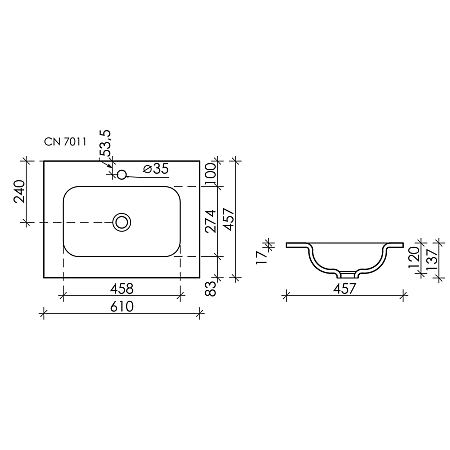 Раковина Ceramica Nova Grace CN7011MB накладная, с отверстием под смеситель, 610x457x137мм, черный матовый Раковина Ceramica Nova Grace CN7011MB накладная, с отверстием под смеситель, 610x457x137мм, черный матовый