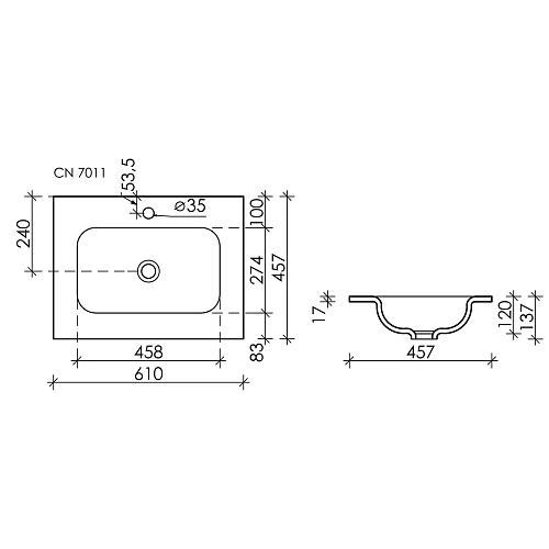 Раковина Ceramica Nova Grace CN7011MB накладная, с отверстием под смеситель, 610x457x137мм, черный матовый Раковина Ceramica Nova Grace CN7011MB накладная, с отверстием под смеситель, 610x457x137мм, черный матовый