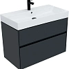 Тумба под раковину Aquanet Бруклин 85 антрацит матовый 00310142 Тумба под раковину Aquanet Бруклин 85 антрацит матовый 00310142